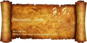 Hernesz Iván névjegykártya